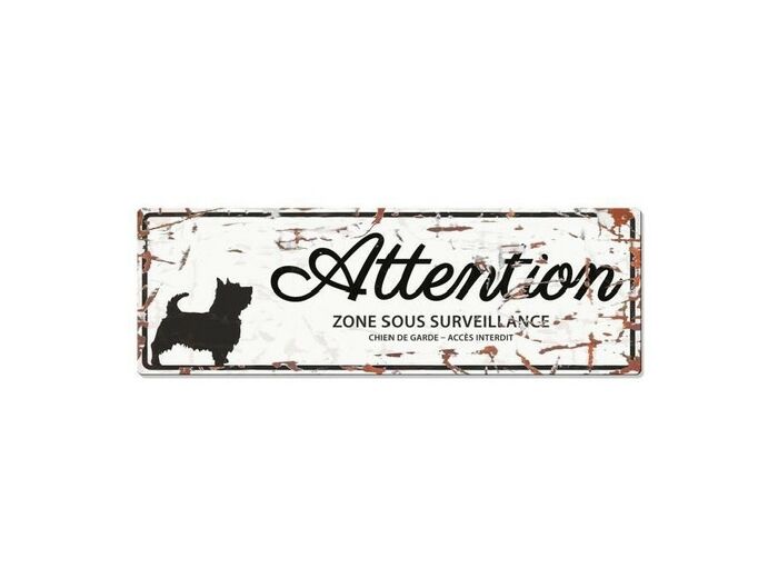 Plaque "Attention" Westie - 4 formats