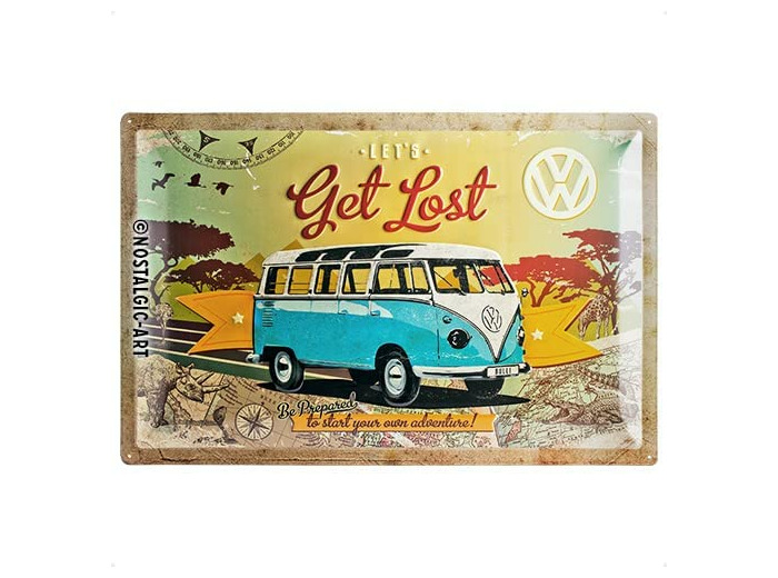 Plaque metal - Volkswagen Combi - VW - 30x40 cm - Nostalgic-art.