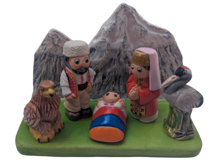 CRECHE en céramique BLOC 8x7cm- ARMÉNIE