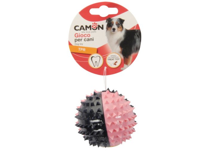 Balle bicolore en TPR pour chien - Ø7.3cm