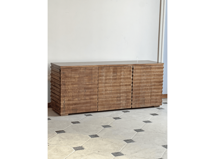 Buffet 3 portes bois manguier 160x43x64cm