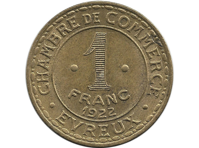 27 EURE - EVREUX 1 FRANC 1922 SUP-