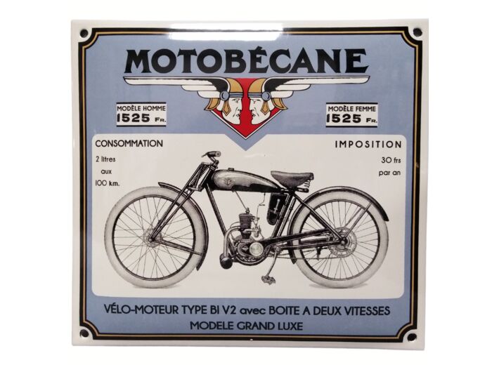 Plaque émaillée - MOTOBECANE - vintage