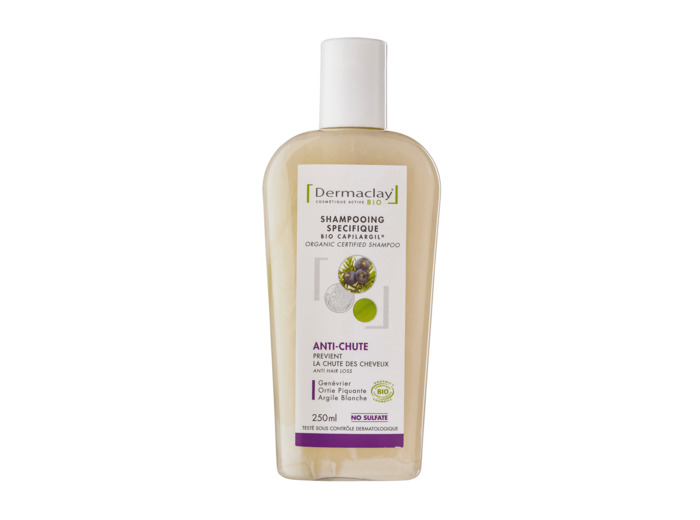 Shampoing anti chute de cheveux Bio-250ml-Dermaclay