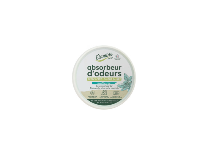 Absorbeur d'odeurs à l'huile essentielle de menthe bio 250g