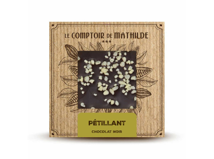 Tablette Pétillant - Chocolat noir - 80G