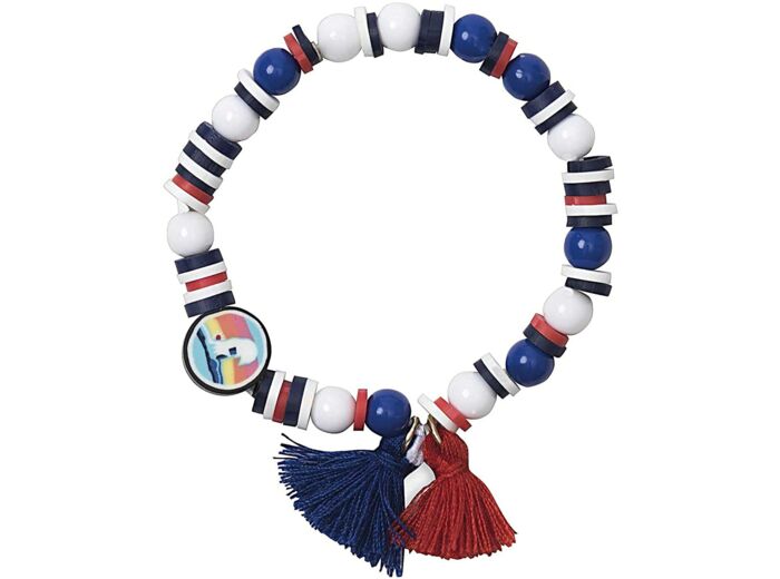 Ensemble de mini bracelets de perles - « bleu rouge ».