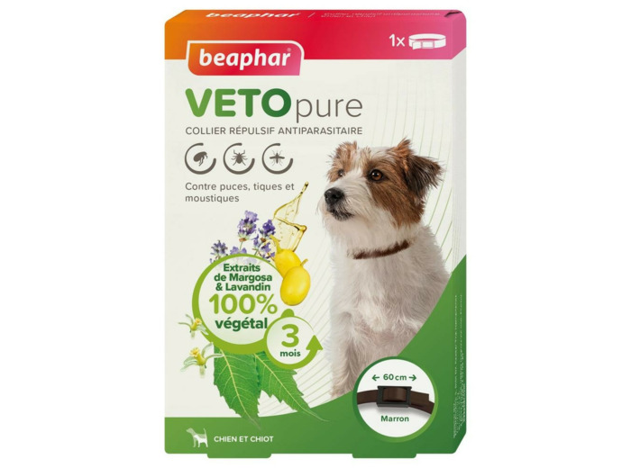 VETOpure, collier répulsif antiparasitaire pour chien/chiot