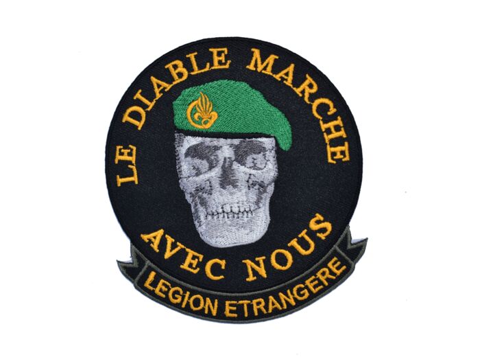 Ecusson Légion Etrangère "Le Diable marche avec nous"