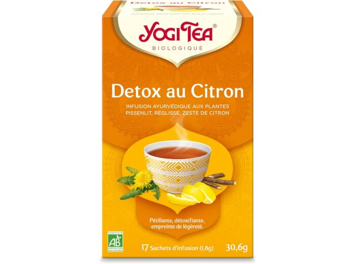 Tisane ayurveda detox citron 17x1,8g Yogi Tea