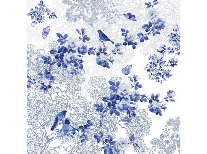 Serviette de table VOLIERE BLEU Garnier-Thiebaut