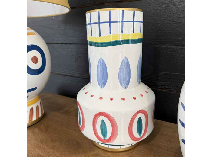 Vase Santorin multicolore 22x33cm