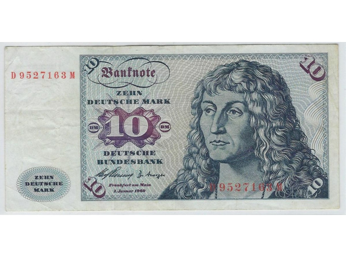 ALLEMAGNE 10 MARK 2-01-1960 SERIE D TTB