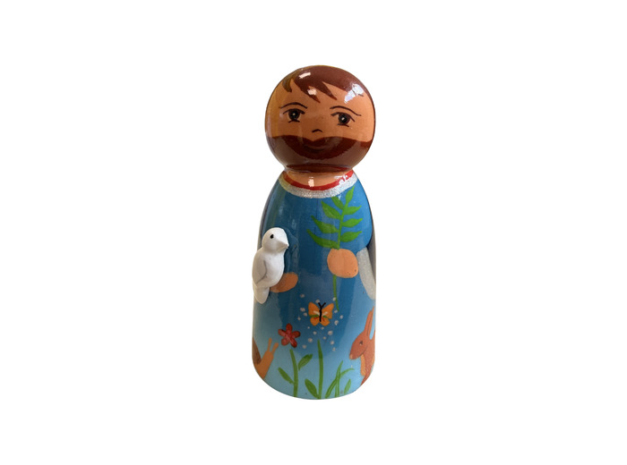 Noé en bois tourné 8cm + boite