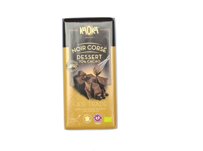Chocolat noir corse dessert 70% 200g KAOKA