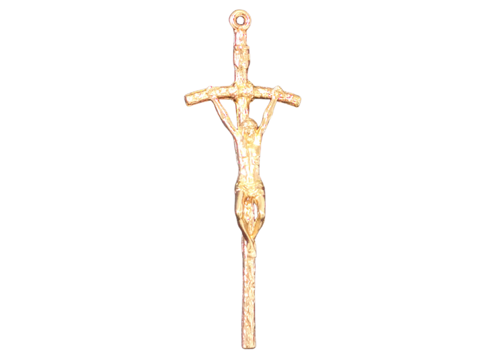 Crucifix en métal 13cm - doré