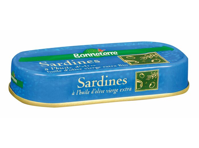 Sardines à l'huile d'olives bio-46g-Bonneterre