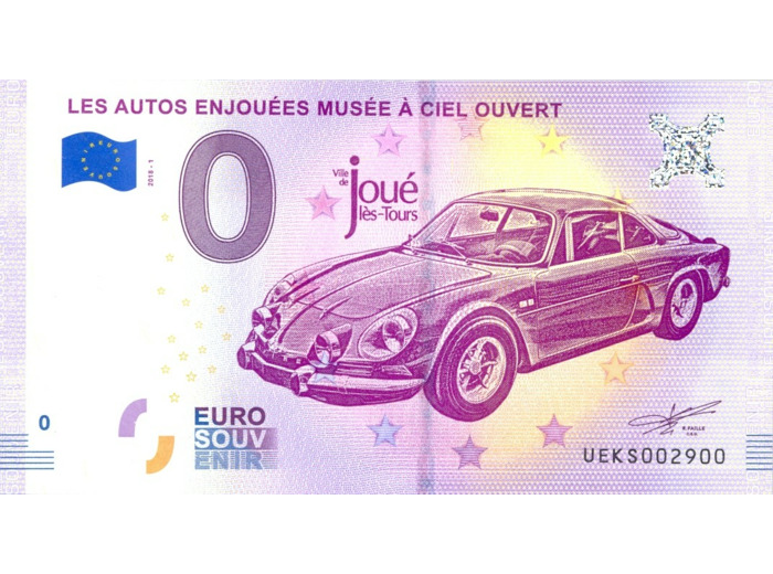 37 JOUE LES TOURS 2018-1 ANNEE ALPINE A110 BERLINETTE Numero 2900 BILLET 0 EURO