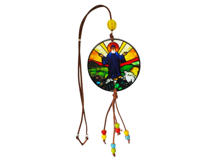 Pendentif pour voiture Acrylique D88mm - SAINT CHARBEL