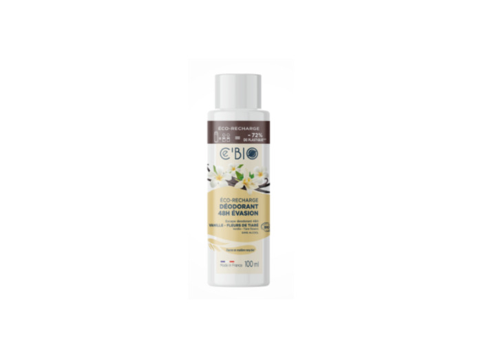 Recharge déodorant roll on 48h Evasion Vanille Fleurs de Tiaré 100ml