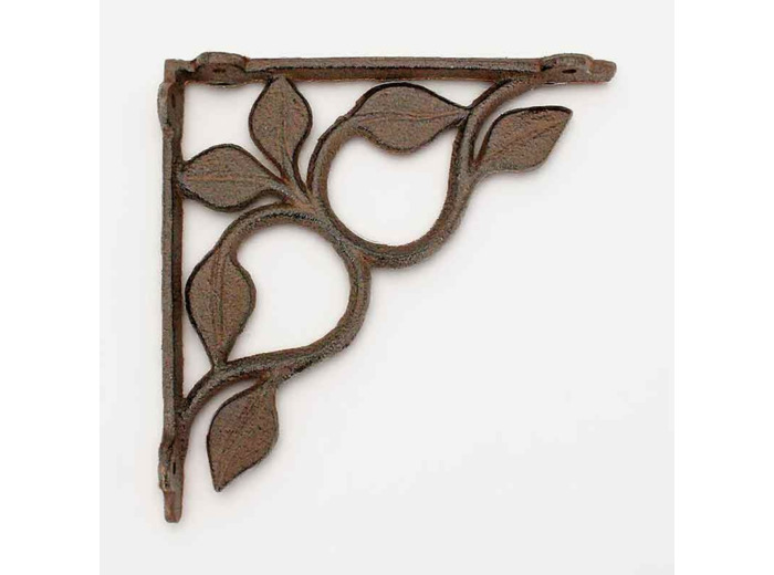 Potence murale fonte marron patiné 18x4x18cm