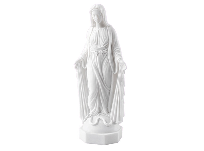 Vierge Miraculeuse avec Rayons - Statue en Albaster 23cm -Blanche