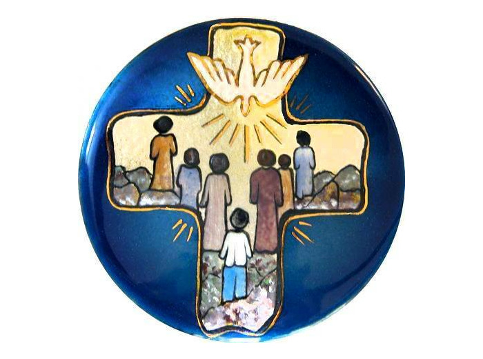 Croix de communauté D8,3cm - EMAUX DU LIBAN