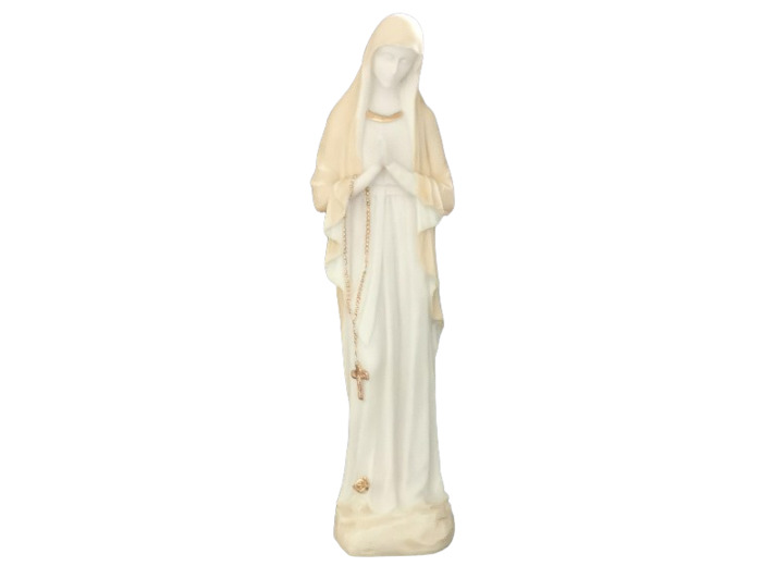 ND de Banneux - Statue en Albaster 38cm -Beige et Or