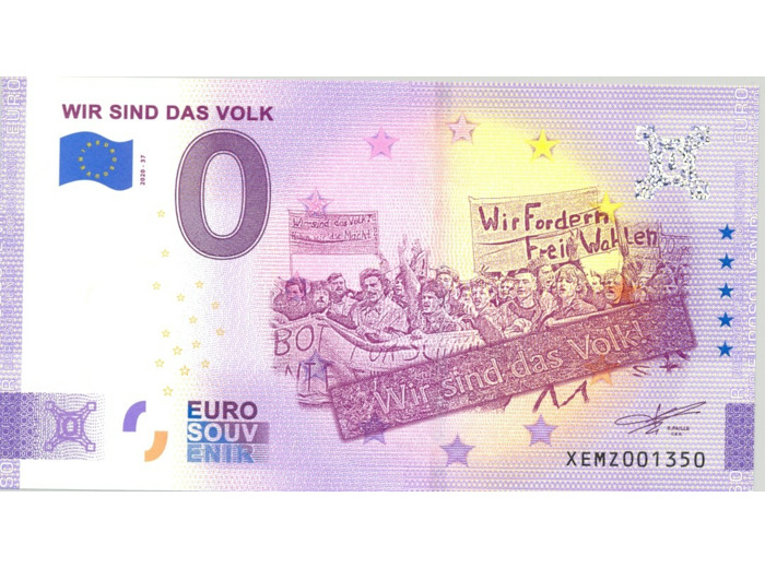 ALLEMAGNE 2020-37 WIR SIND DAS VOLK BILLET SOUVENIR 0 EURO TOURISTIQUE  NEUF