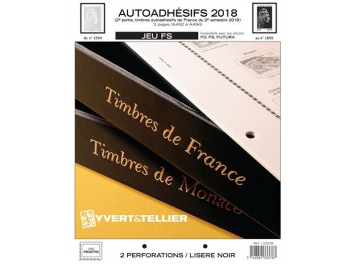 FEUILLE COMPLEMENTAIRE FRANCE 2018 FS AUTOADHESIFS 2eme partie (SANS POCHETTE)