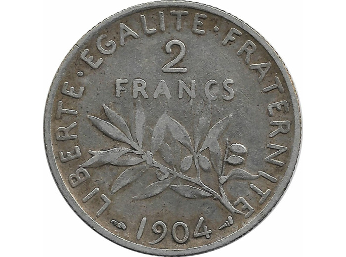 FRANCE 2 FRANCS SEMEUSE 1904 TB+