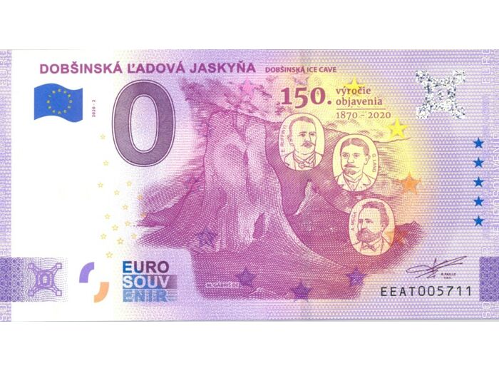 SLOVAQUIE 2020-2 DOBSINSKA LADOVA JASKYNA V2 BILLET SOUVENIR 0 EURO
