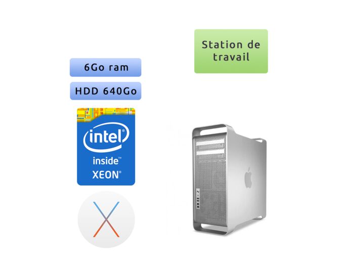 Apple Mac Pro Eight Core Xeon 2.26Ghz A1289 (EMC 2314) MacPro4,1 - Station de Travail