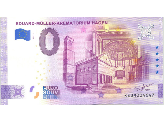 ALLEMAGNE 2020-1 EDUARD MULLER KREMATORIUM HAGEN (ANNIVERSAIRE) BILLET 0 EURO