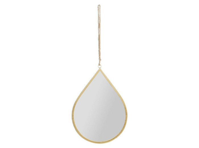 Miroir goutte fer Ornalise doré 32x46cm