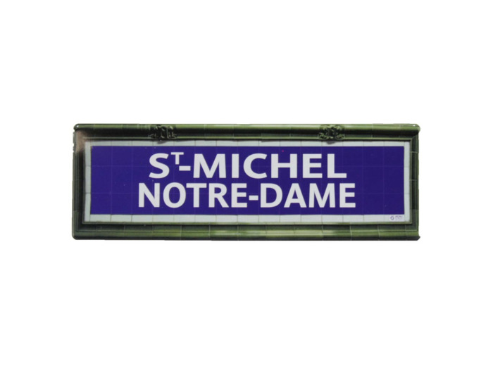 Mini plaque métro St Michel Notre Dame