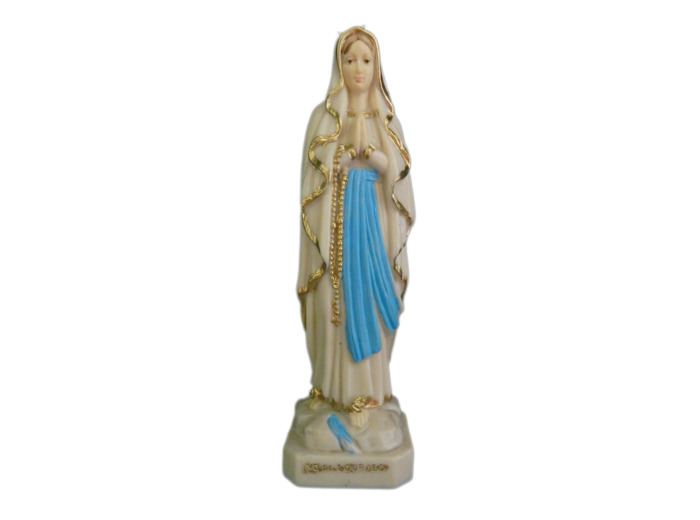 Vierge de Lourdes 12cm polychrome peinte main PVC