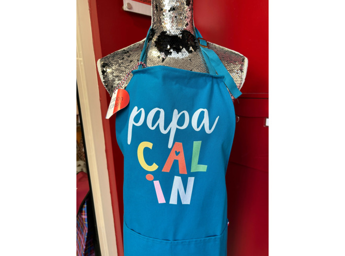 TABLIER EN COTON PAPA CALIN