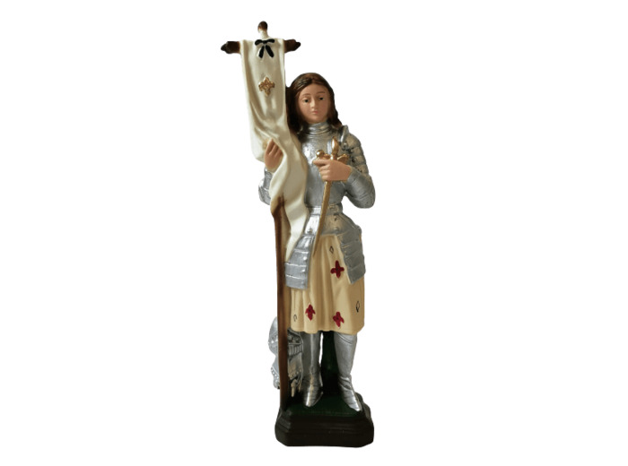 Statue en résine polychrome 25cm- JEANNE D'ARC