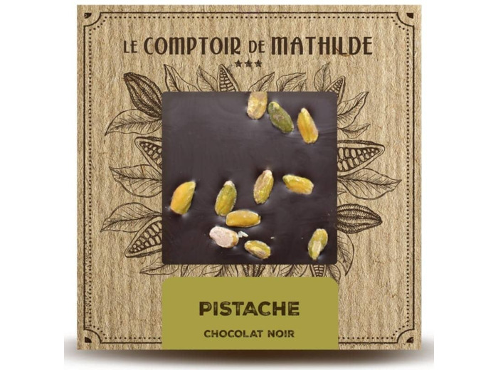 Tablette Pistache - Chocolat noir - 80G