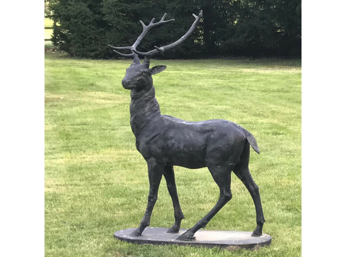 Statue cerf fonte 156cm