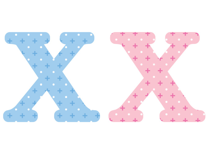 Lettre X x2pcs. Hauteur 5.5cm