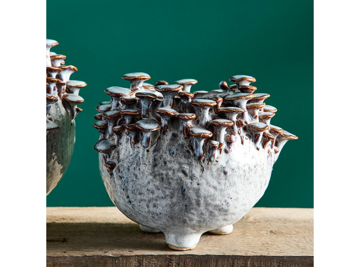Vase céramique aux Champignons 20x20x17cm