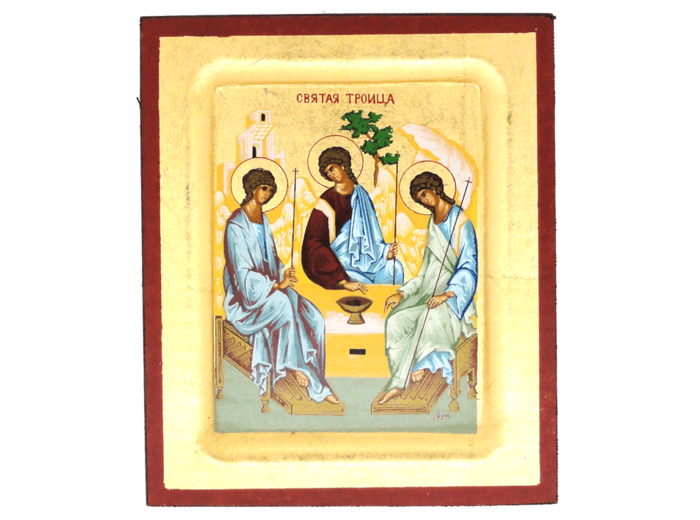 Icône dorée incurvée 7*9cm - TRINITE DE ROUBLEV