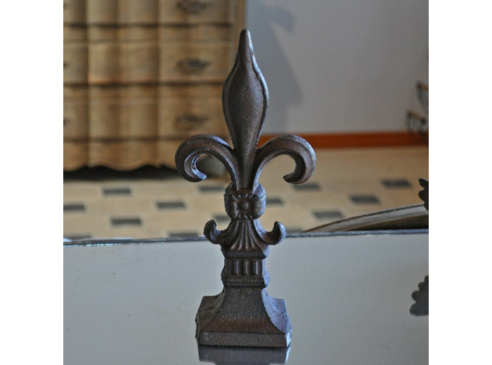 Grande Fleur de Lys fonte 12x8x26cm
