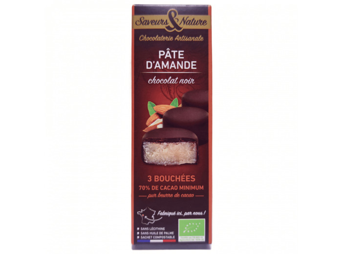 Bouchées Chocolat Pâte D'Amande Bio 45g