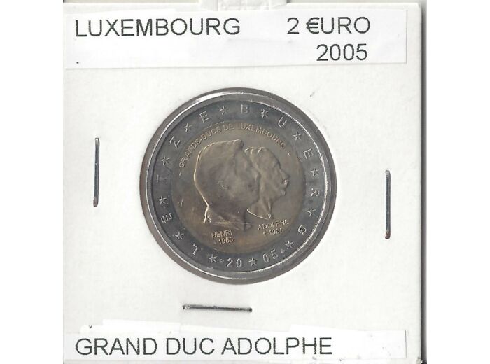 LUXEMBOURG 2005 2 EURO COMMEMORATIVE GRAND DUC ADOLPHE SUP-