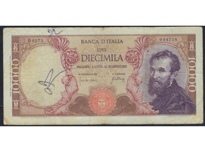 ITALIE 10000 LIRE 20-3-1966 B0273 TTB-