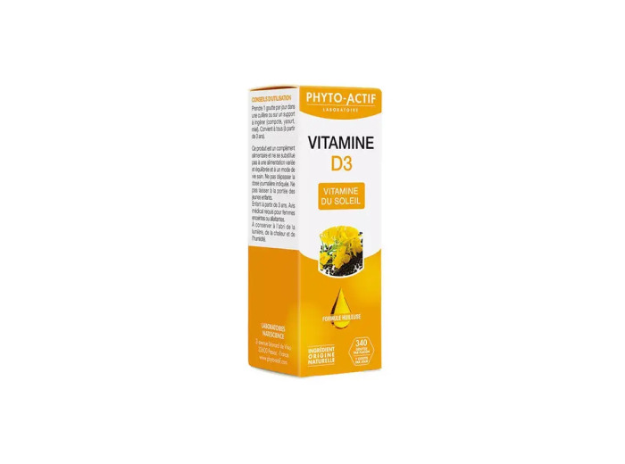 Vitamine D3 400UI (2000UI/5 gouttes/jour) Flacon compte gouttes 15ml