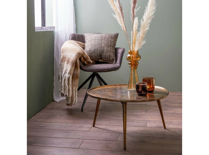 Table d'appoint Babina métal bronze 68x37cm